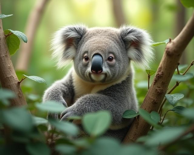 Koala in eucalyptus forest symbolising company’s environmental pledge